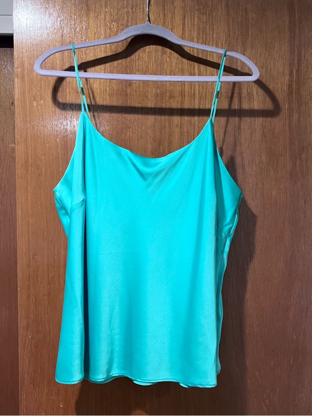 Shamrock green satin like Express camisole tank